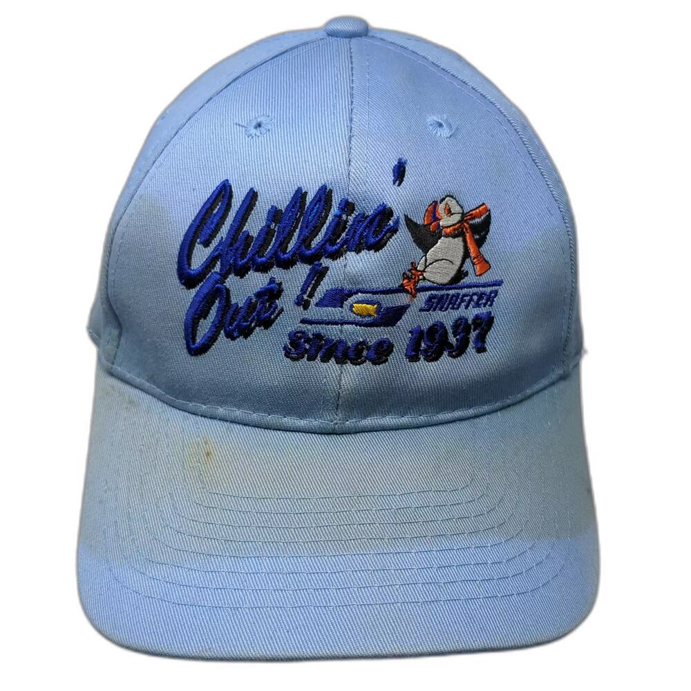 Toppers Snapback Blue Hat One Size Chillin Out Puffin Embroidered Adjustable